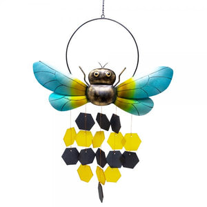 Bee Wind Chime Glass