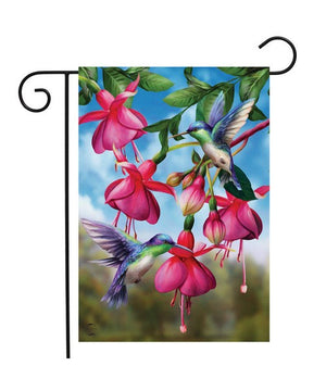 Hummingbird Garden Flag - Vibrant Design for Outdoor Decor