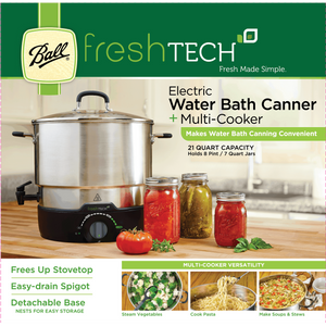 Ball EasyCanner Electric Water Bath Canner, 21 Qt Capacity