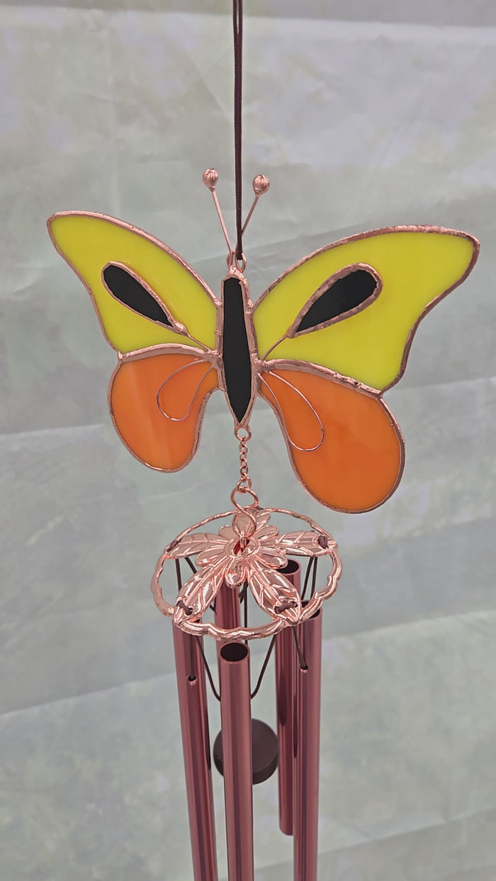 Yellow and Orange Butterfly Feeder