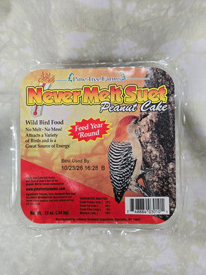 Never Melt Peanut Suet for Wild Birds