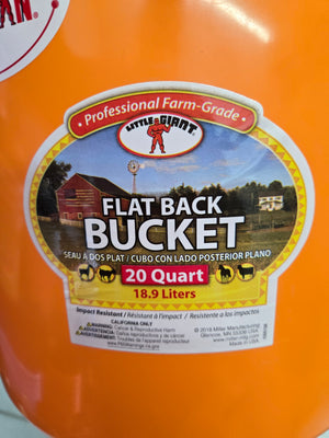 DuraFlex Plastic Flatback Bucket 20Qt
