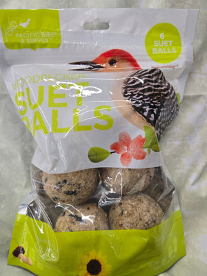 Woodpecker Suet Balls, 6-Pack
