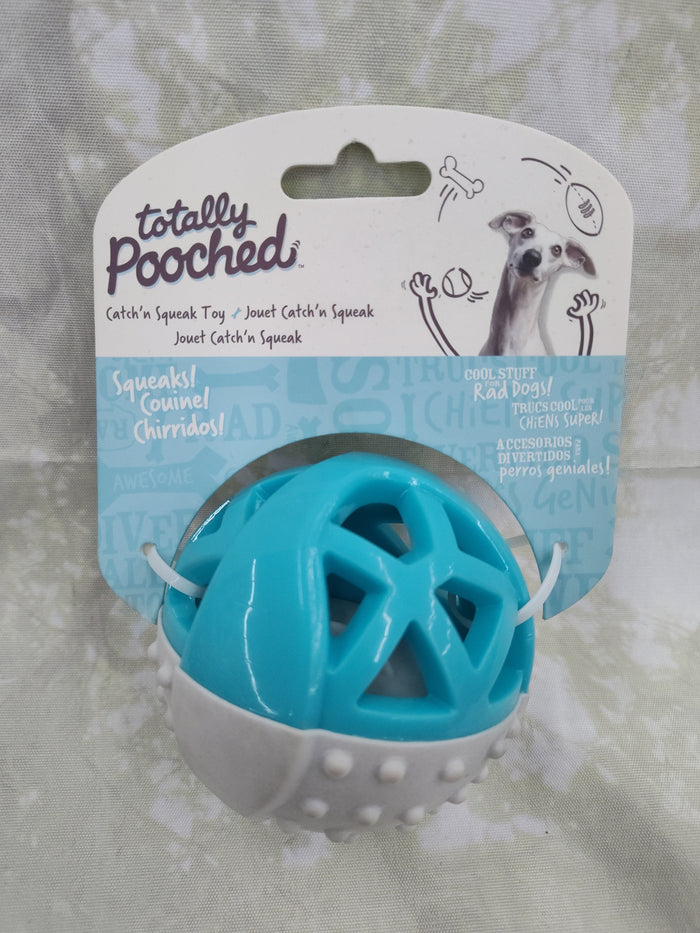 3.5" Teal Catch and Squeak Ball