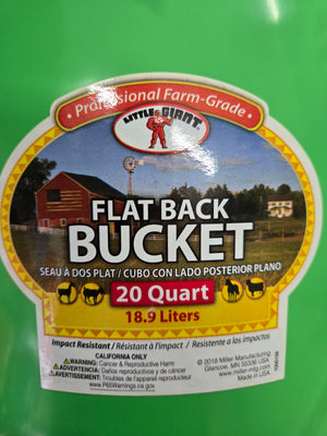 DuraFlex Plastic Flatback Bucket 8QT LIME
