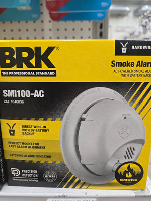 First Alert 1046836 Smoke Alarm, Ionization Sensor, White, 120V, Battery Backup