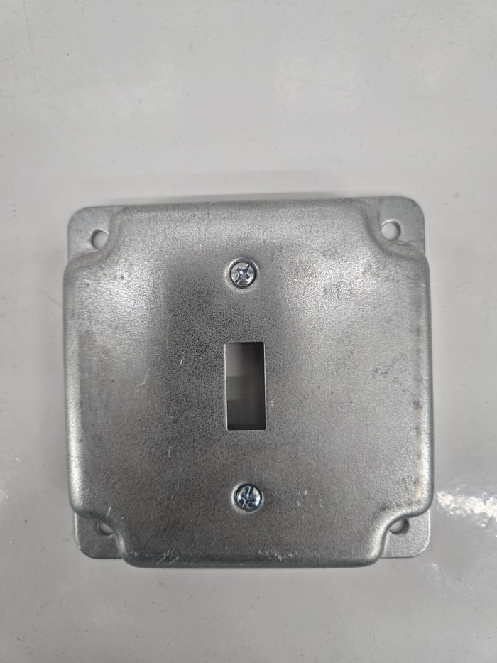 Southwire G1935 Toggle Industrial Surface Cover, 1/2 in L, 4 in W, Square, 1-Gang, Steel, Silver, Ga