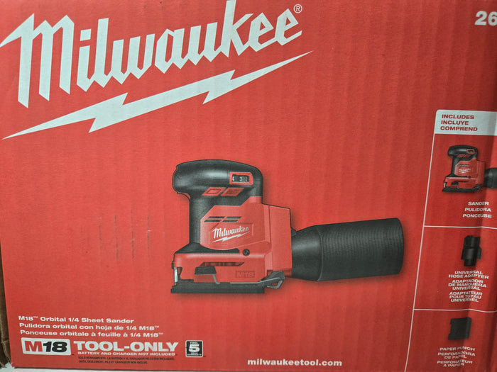 Milwaukee 2649-20 M18 Orbital Sheet Sander, Tool Only, 18V, 4-1/2 x 5-1/2 in Pad/Disc