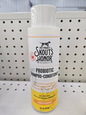 Scout’s Honor Probiotic Shampoo + Conditioner – Honeysuckle