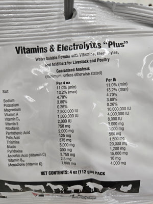 Vitamins & Electrolytes Plus Animal Vitamin/Electrolyte