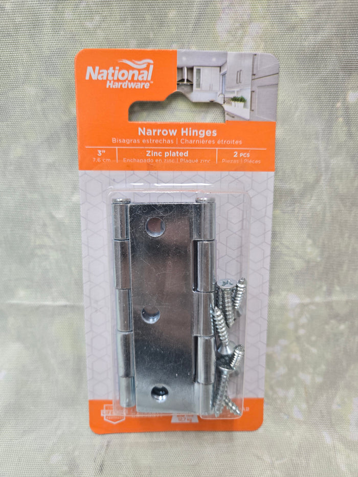 2-Pack 3" x 2" Narrow Hinge