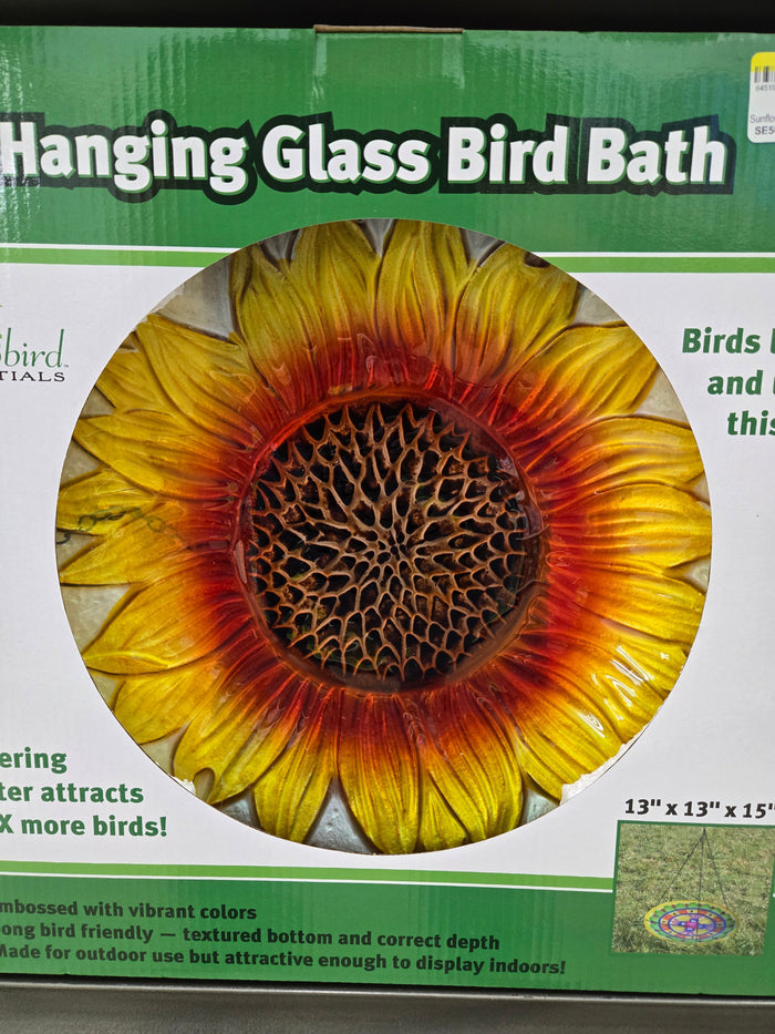 Bloom Sunflower Bird Bath