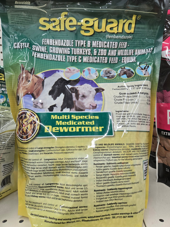 Safe-Guard 0.5% Multi-Species Dewormer Pellets 5#