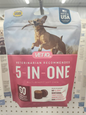 VetIQ Multi 5-in-1 Chewable Tablets, 60 Count