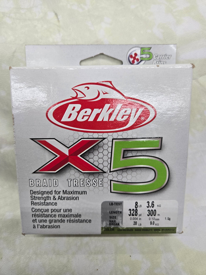 Berkley X5 Braid Fishing Line - 330 Yards