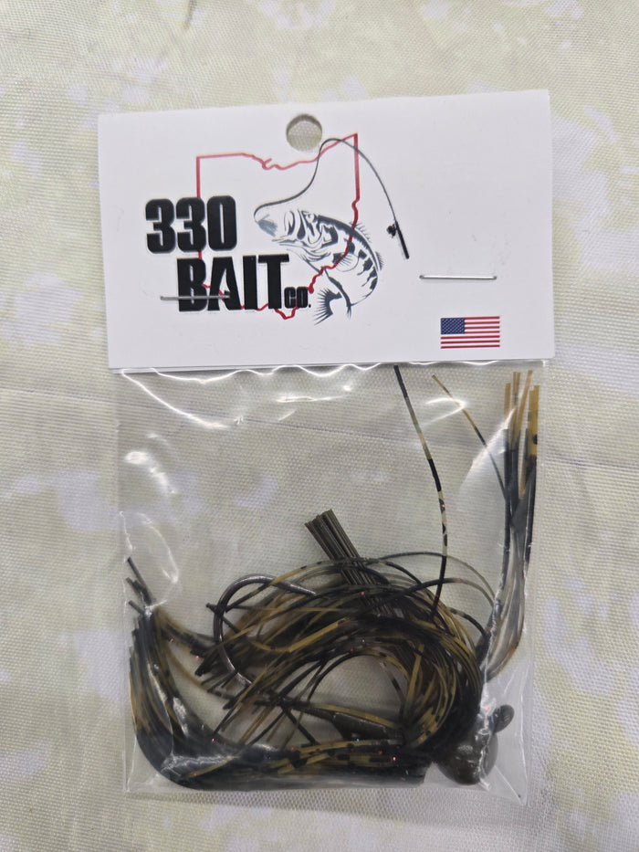 1/2 oz. Football Jig - Green Pumpkin/Black