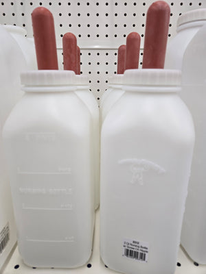 Screw-On Nursing Bottle with Nipple 2Qt Calf Bottle Set