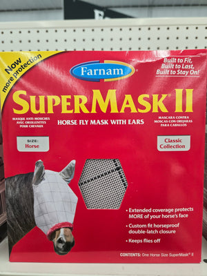 SuperMask II Fly Mask with Ears for Horses
