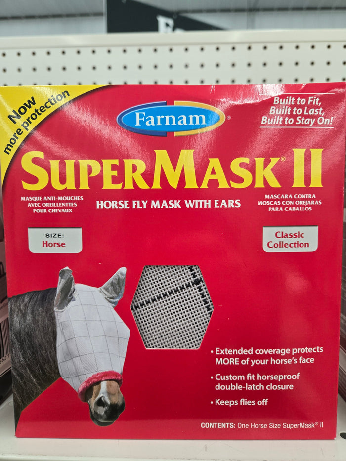 SuperMask II Fly Mask with Ears for Horses