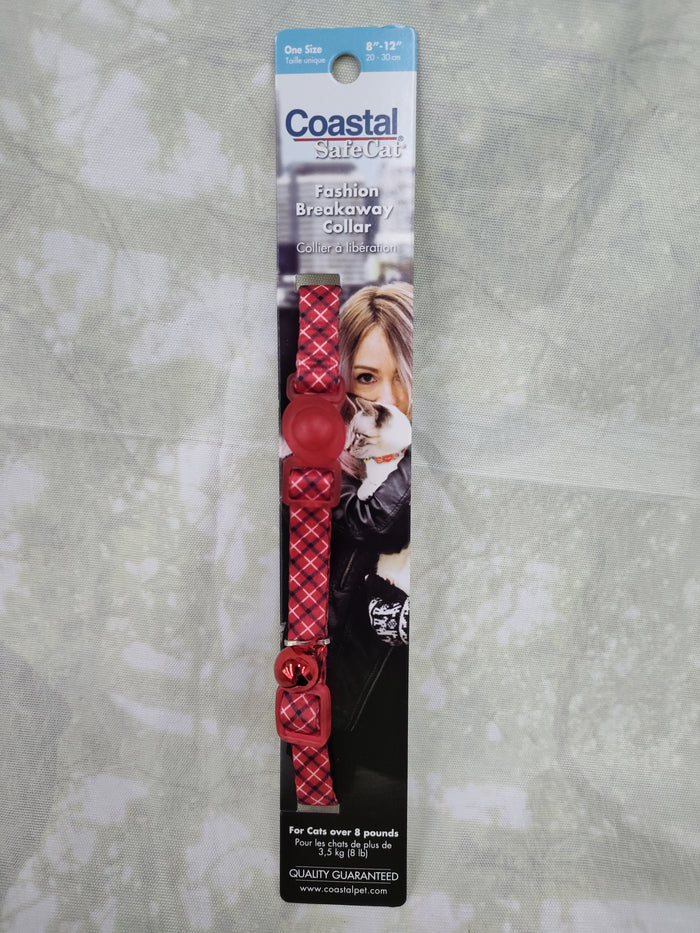 Red Plaid Breakaway Collar