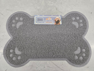 Pet Dining Mat Gray Bone