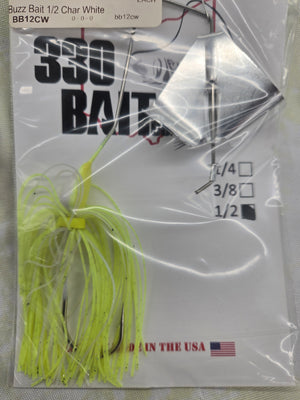 Buzz Bait 1/2 oz Charcoal White