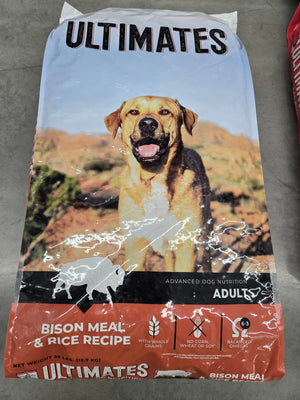 Ultimates 28 lb Bison / Rice Dog Food