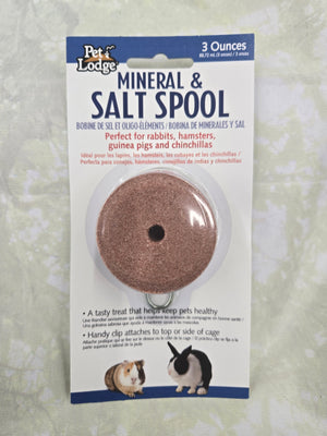 Pet Lodge SSH2 Mineral and Salt Spool with Hanger, Solid, 3 oz Supplement Salt Spool