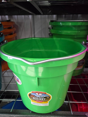 DuraFlex Plastic Flatback Bucket 20QT LIME