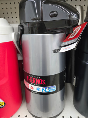 Thermos PP1920TRI2 Pump Pot, 2 Qt Capacity, Stainless Steel, Vacuum Insulated
