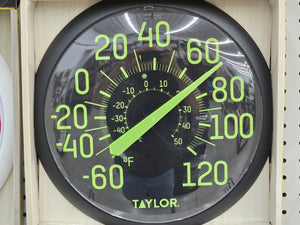 Taylor Glow-in-the-Dark Thermometer, -60 to 120°F, Multi-Color Casing (Model 5267459)