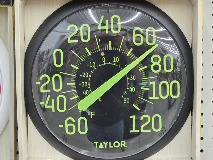 Taylor Glow-in-the-Dark Thermometer, -60 to 120°F, Multi-Color Casing (Model 5267459)