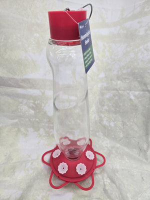 Glass Bottle Hummingbird Feeder 32 oz