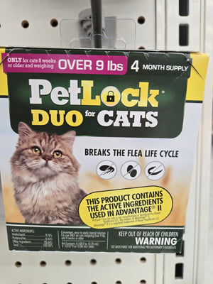 PetLock Large Cat Flea Treatment, 4 Count
