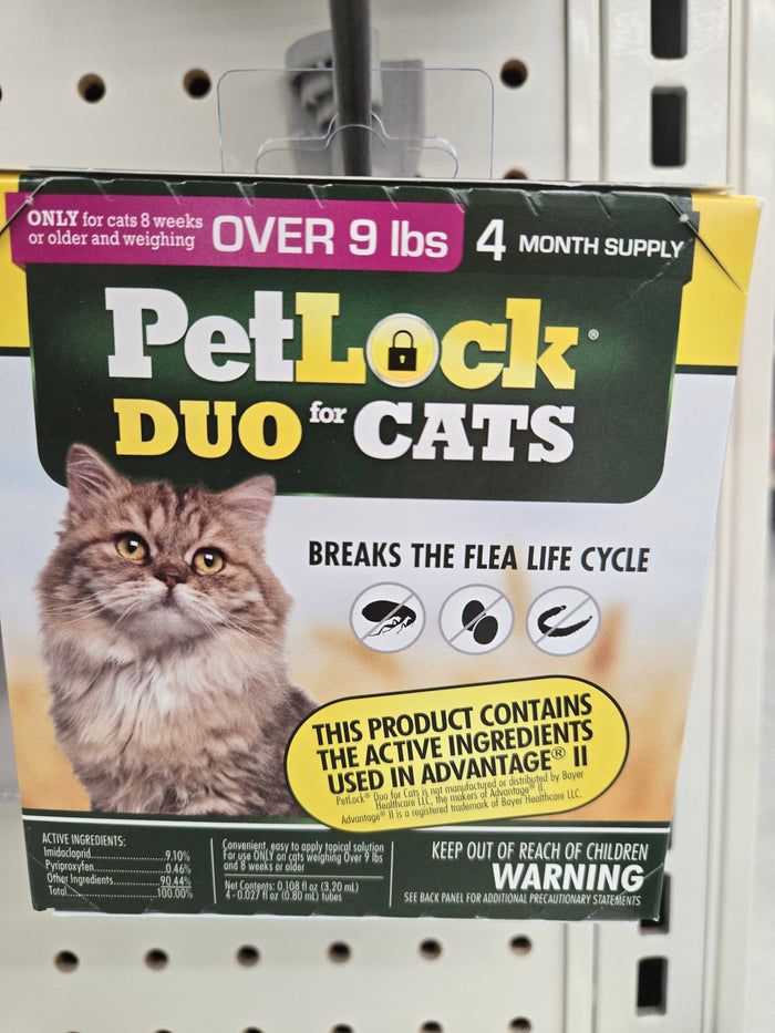 PetLock Large Cat Flea Treatment, 4 Count