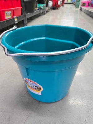 DuraFlex Plastic Flatback Bucket 20Qt Teal