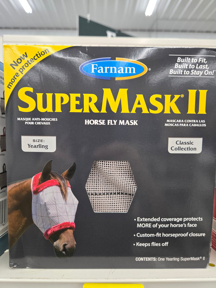 SuperMask II Fly Mask Without Ears - No Ear Yearlin Fly Mask