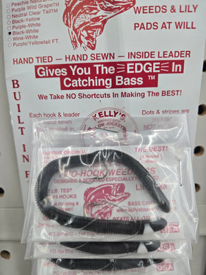Kel 5.5" Weedless Black/White Fishing Lure