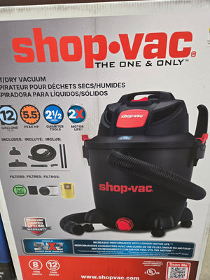 Vacuum Wet/Dry 5.5 PHP 12 Gallon