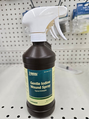 Neogen 79214 Gentle Iodine Wound Spray, Liquid, Dark Brown, 16 oz