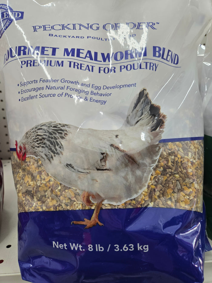 Pecking Order Chicken Mealworm Treat, 8 lb Bag
