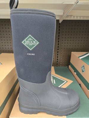 Muck CHORE Series CHH-000A-BL-070 Boots, 7, Black, Rubber Upper