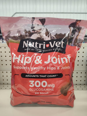 Nutri-Vet Hip & Joint Biscuits for Dogs - Biscuit PB Hip/Joint 6LB