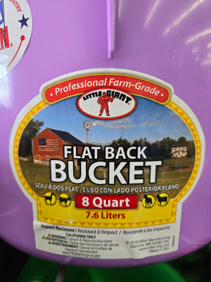 DuraFlex Plastic Flatback Bucket 8qt Lavender