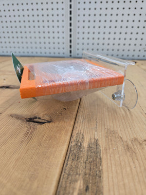Orange Window Bird Feeder