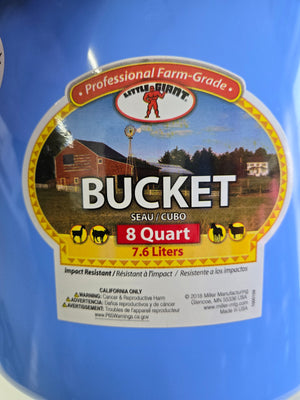 DuraFlex Plastic Round Bucket 8qt BBL