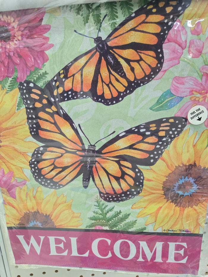 Spring Butterfly Garden Flag