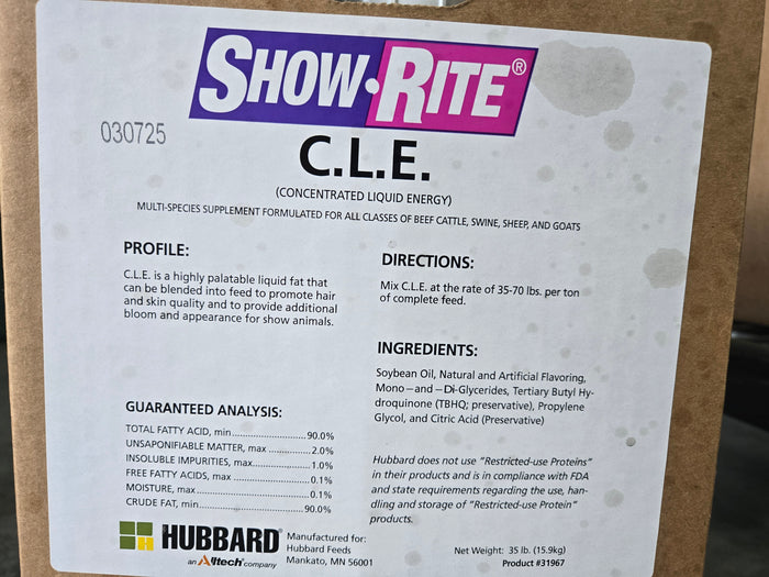 Show-Rite C.L.E. Oil (35 lbs)