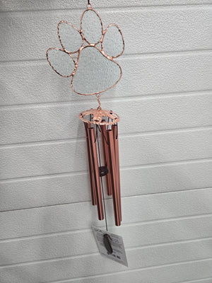 Pawprint Glass Wind Chime