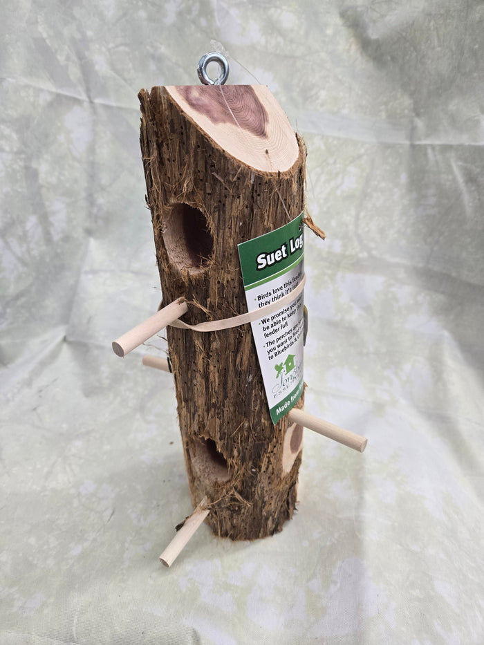 3-Plug Suet Log with Perches
